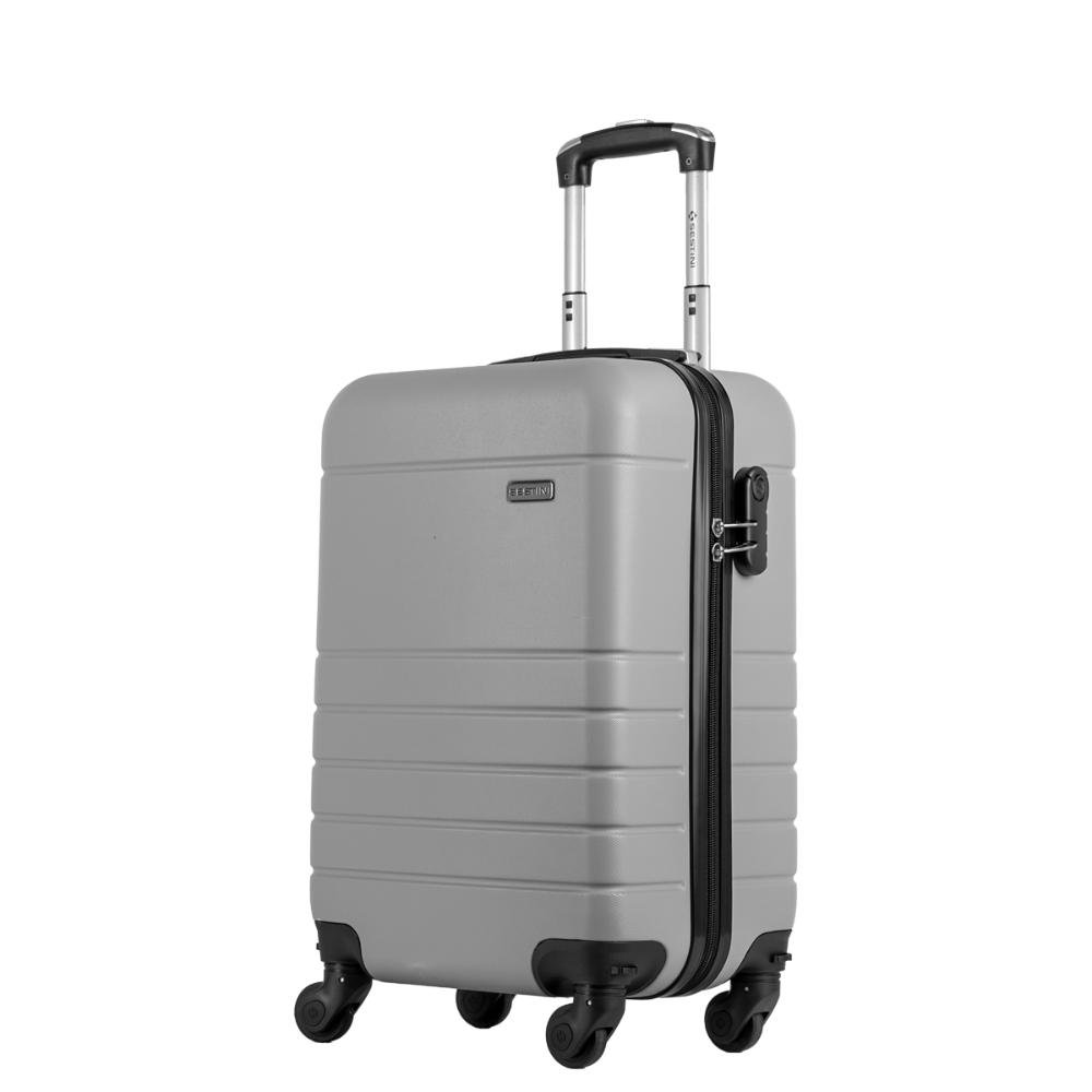 Mala de Viagem Bordo com Rodas 360º Essencial 2 - Prata Prata 3