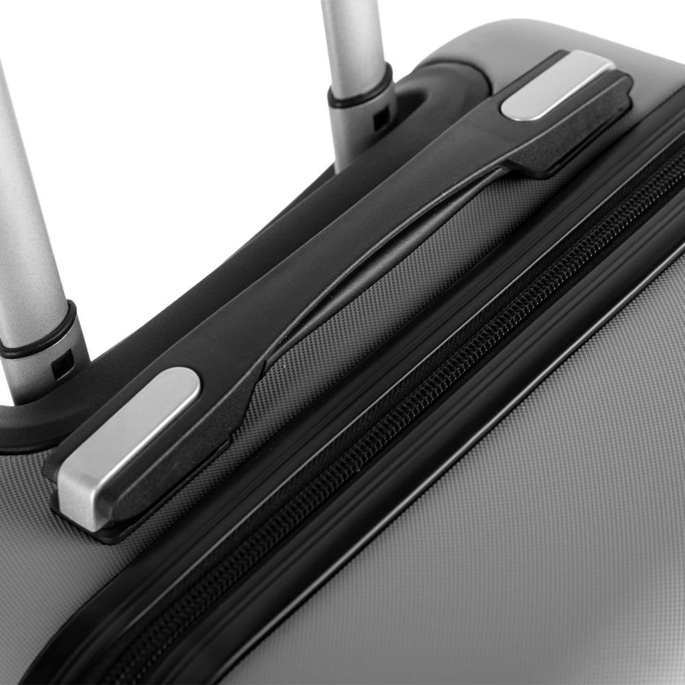 Mala de Viagem Bordo com Rodas 360º Essencial 2 - Prata Prata 7