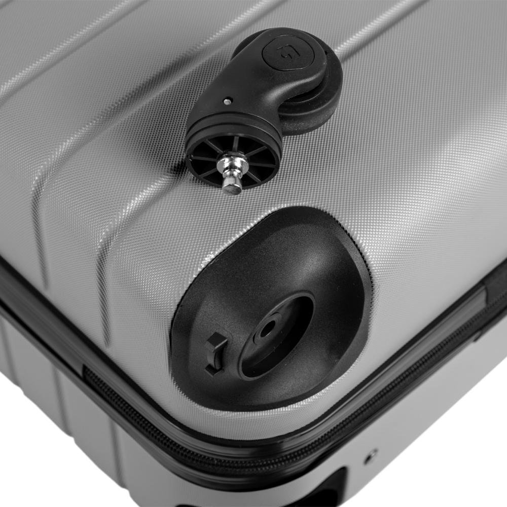 Mala de Viagem Bordo com Rodas 360º Essencial 2 - Prata Prata 9