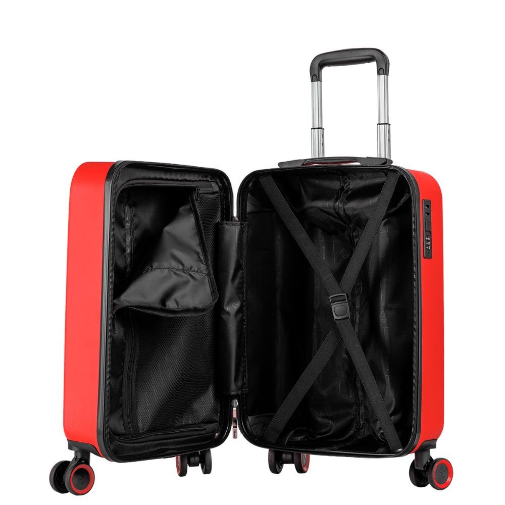 Mala de Viagem Bordo Rodas 360 º Uno Racer - Vermelho Vermelho 5