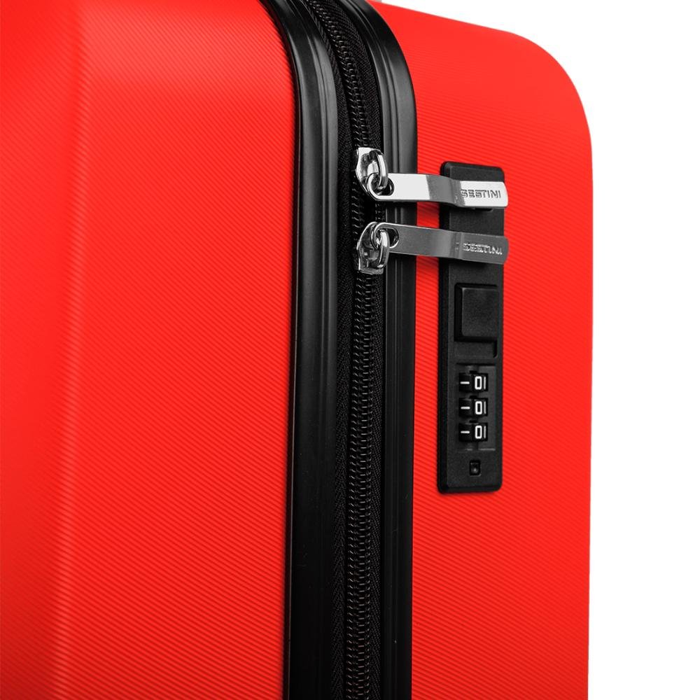 Mala de Viagem Bordo Rodas 360 º Uno Racer - Vermelho Vermelho 6