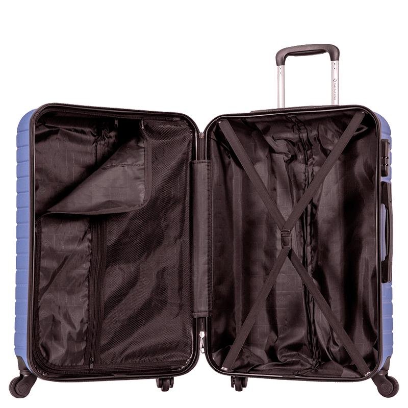 Mala de Viagem Grande com Rodas 360° Deluxe - Azul Azul 5