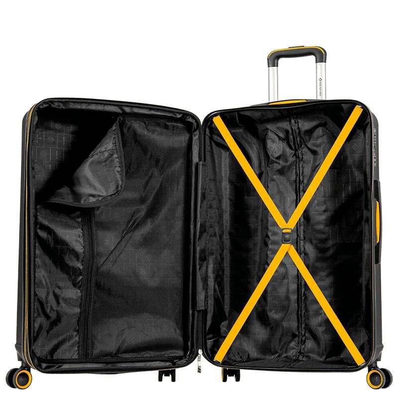 Mala de Viagem Grande com Rodas 360° Racer - Preto Preto 5