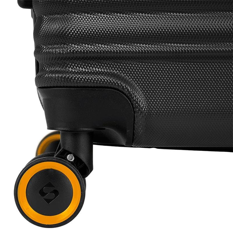 Mala de Viagem Grande com Rodas 360° Racer - Preto Preto 10