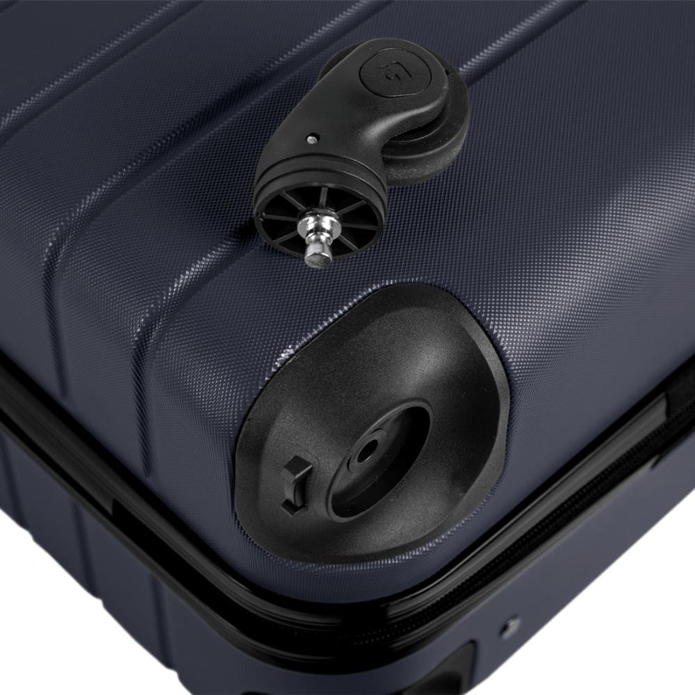 Mala de Viagem Bordo com Rodas 360º Essencial 2 - Azul Marinho Azul 9