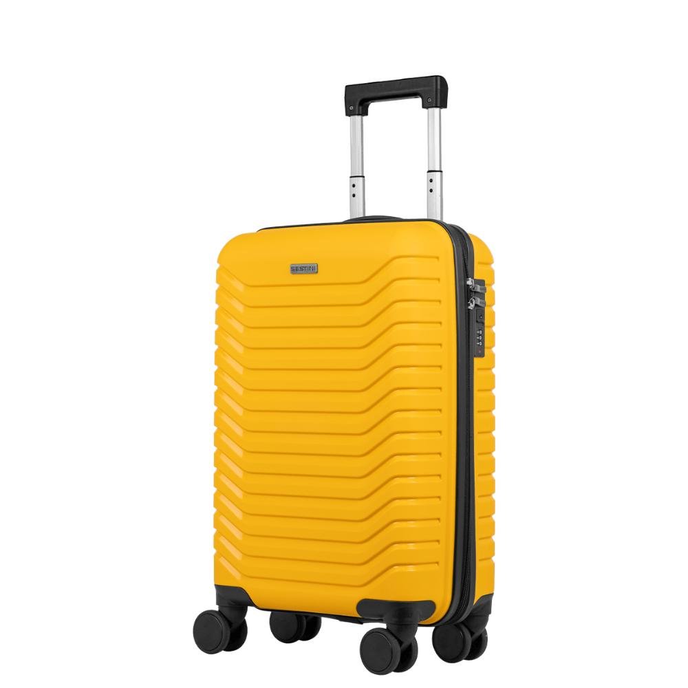 Mala de Viagem Bordo com Rodas 360º PP Basic - Amarelo Amarelo 3