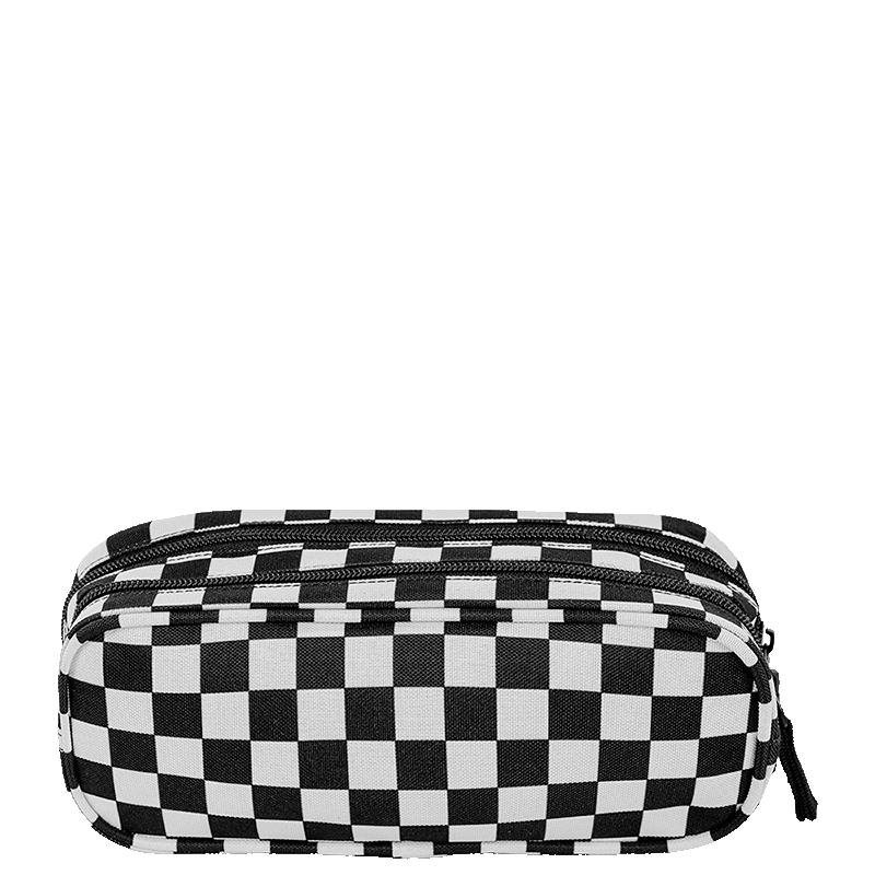 Estojo 2 Compartimentos Colorido - Xadrez Preto 4