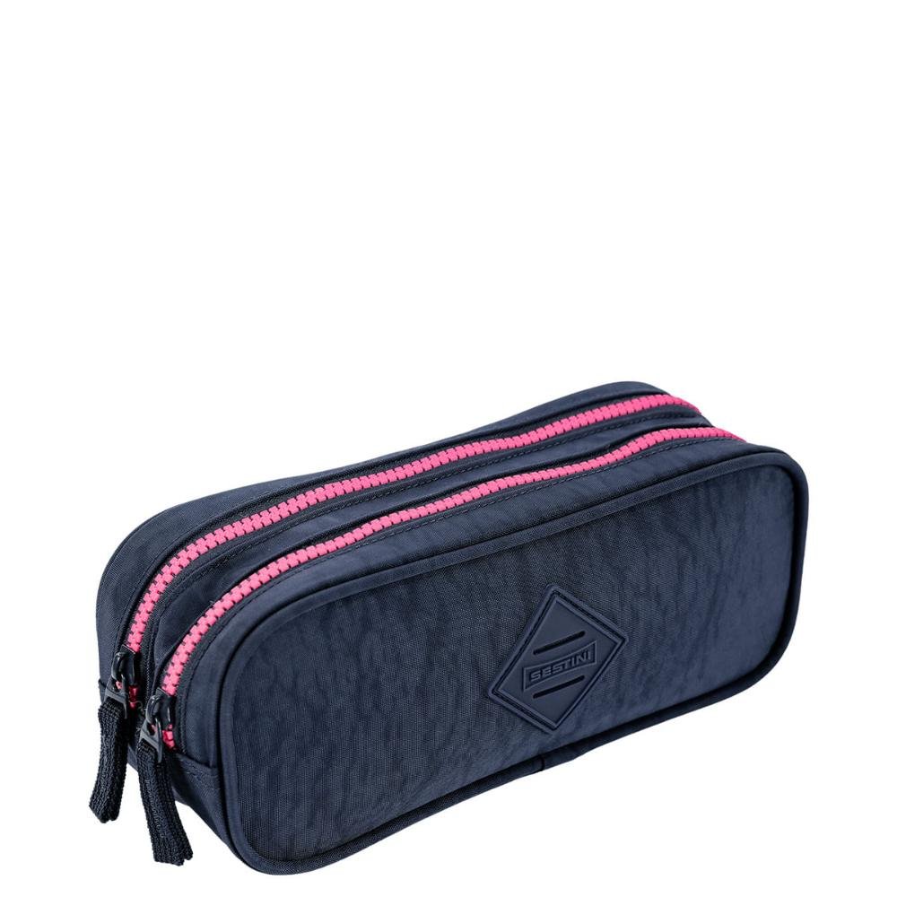 Estojo 2 Compartimentos Crinkle - Azul Neon Azul 2