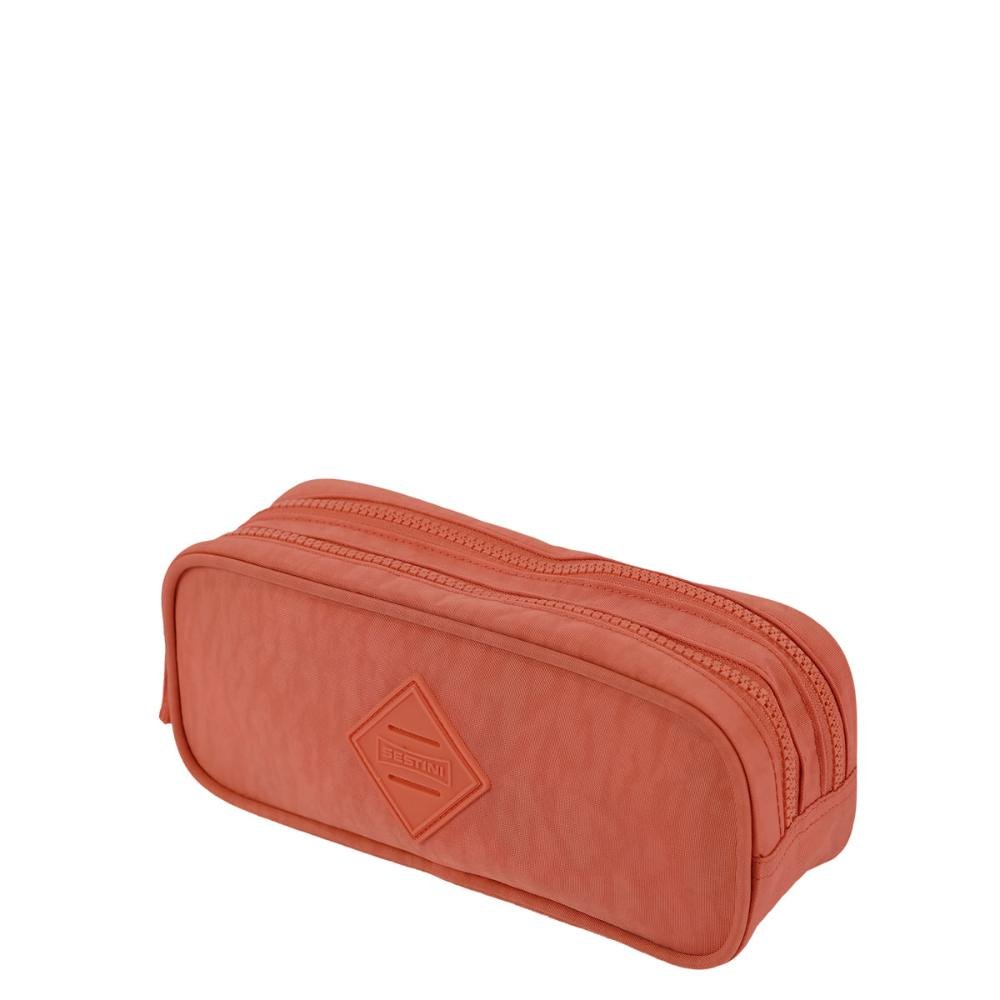 Estojo 2 Compartimentos Crinkle Laranja - Apricot Laranja 3