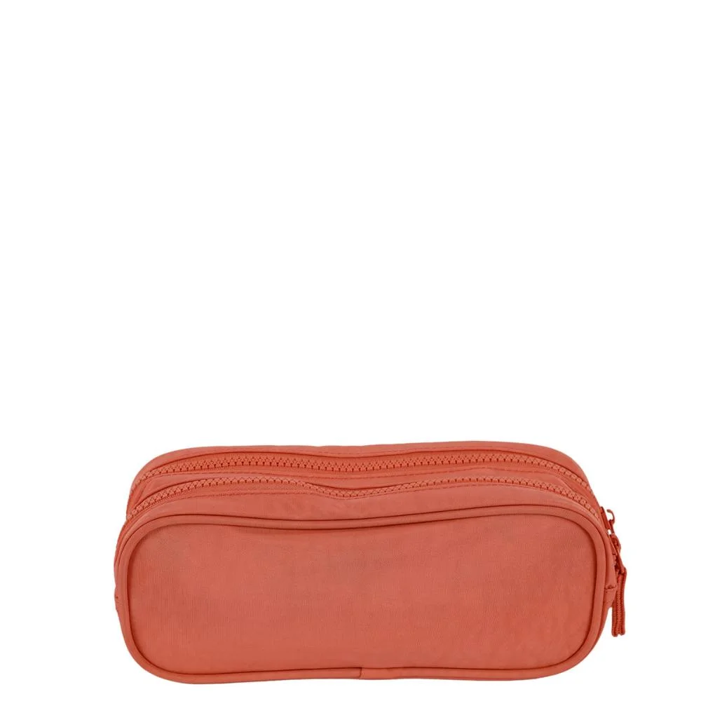 Estojo 2 Compartimentos Crinkle Laranja - Apricot Laranja 4