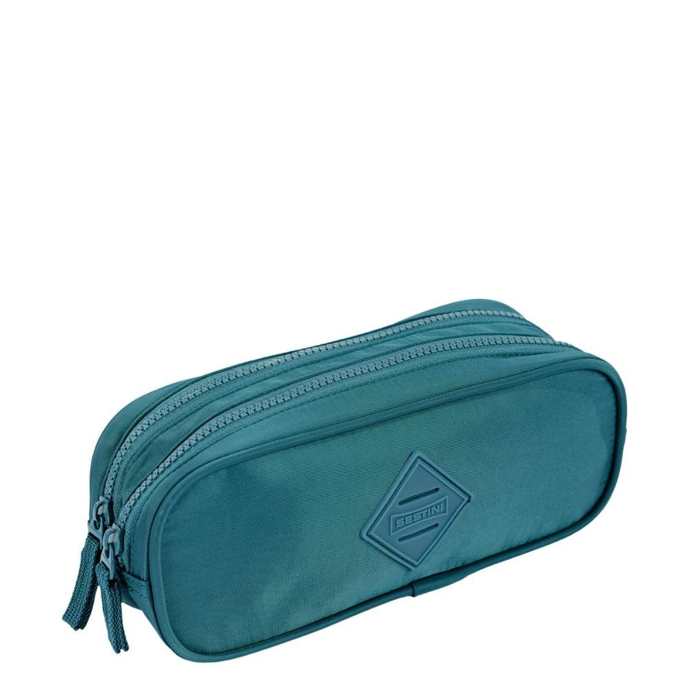 Estojo 2 Compartimentos Crinkle Verde - Petróleo Azul 2