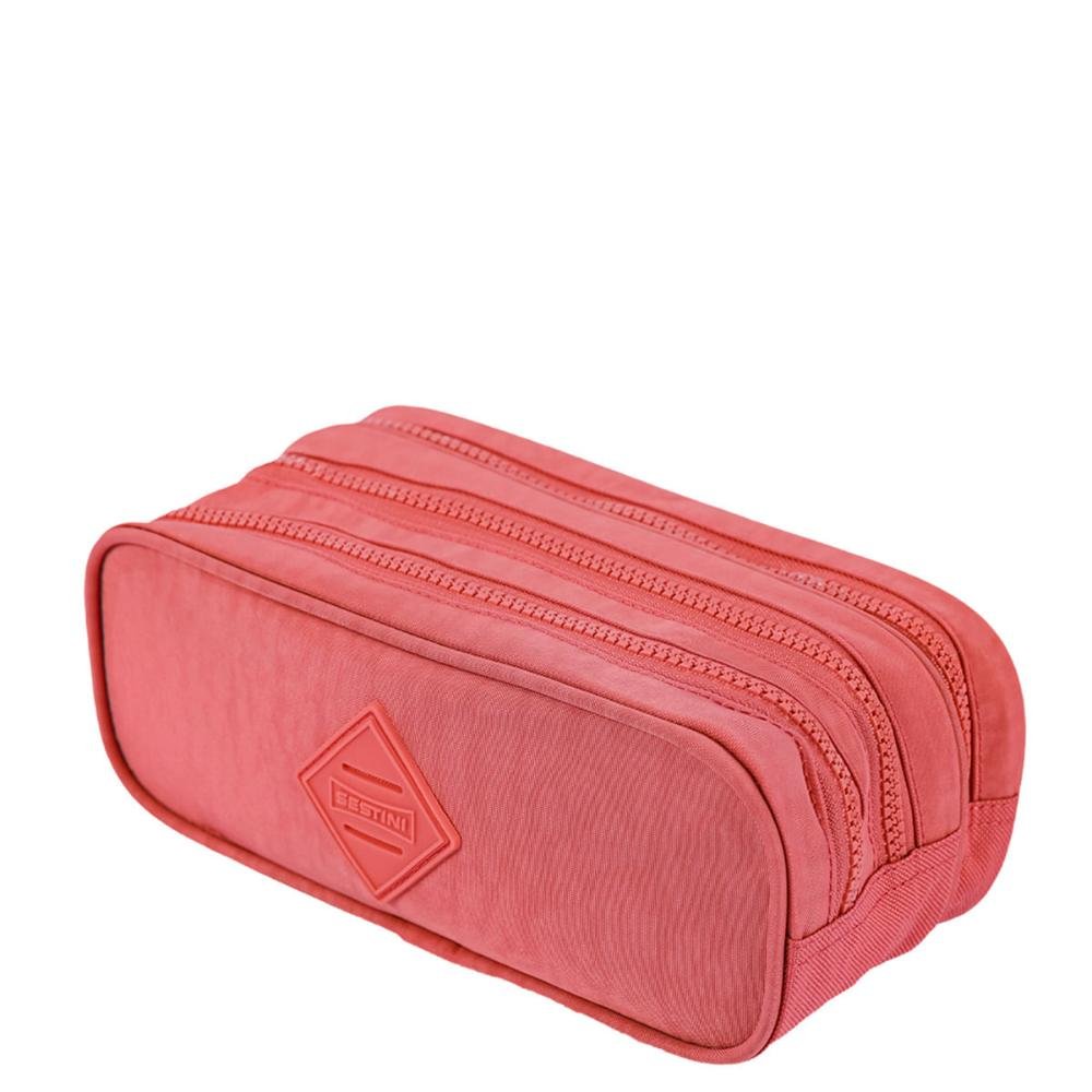 Estojo 3 Compartimentos Crinkle Laranja - Apricot Laranja 3