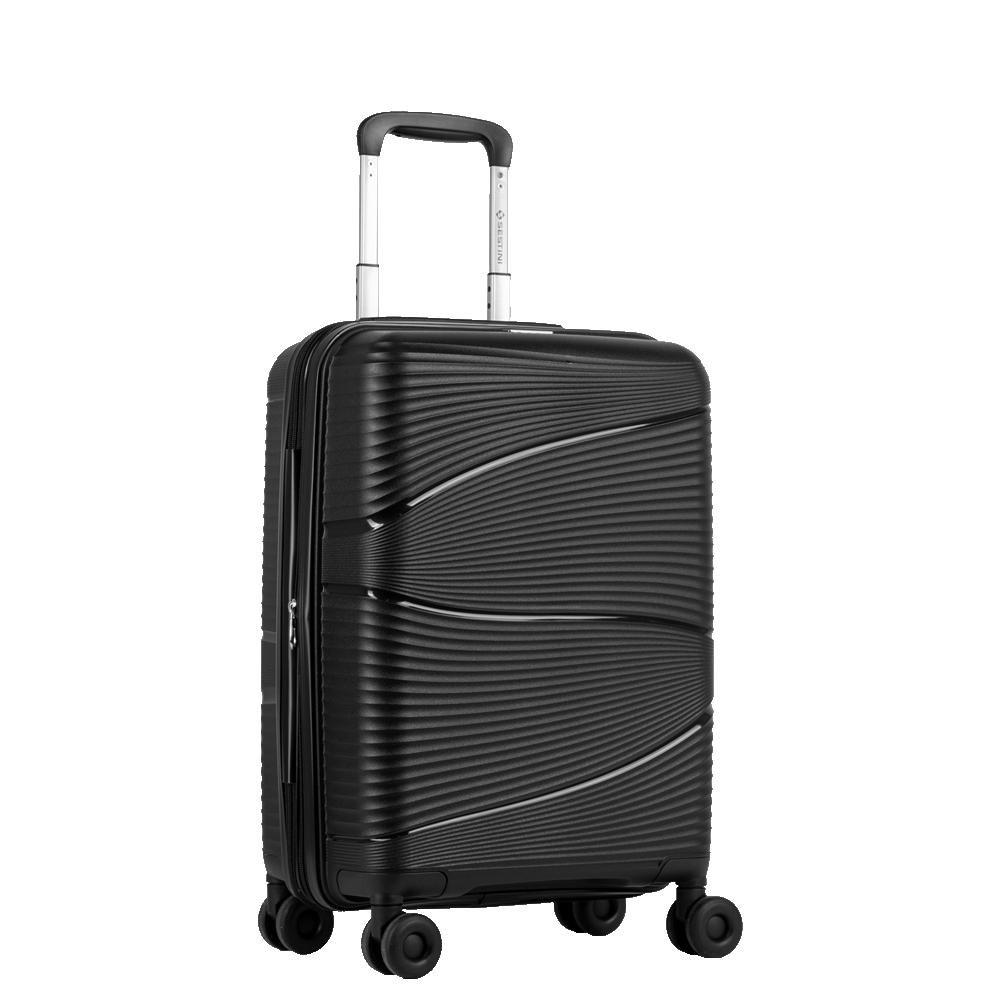 Mala de Viagem Bordo com Rodas 360º PP Joy - Preto Preto 2