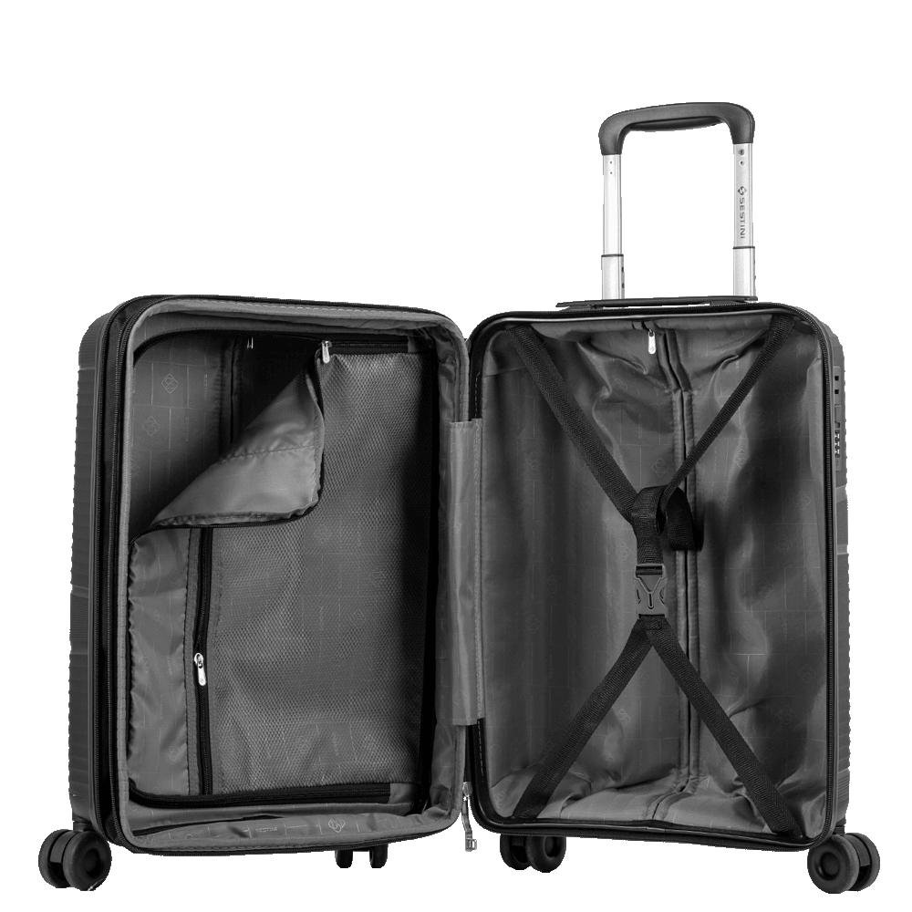 Mala de Viagem Bordo com Rodas 360º PP Joy - Preto Preto 6