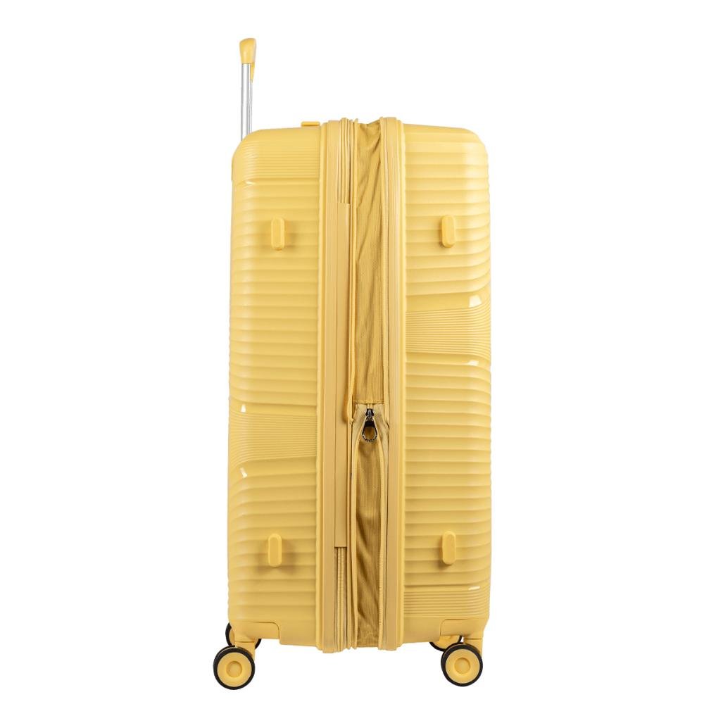Mala de Viagem Grande com Rodas 360º PP Joy - Amarelo Amarelo 5