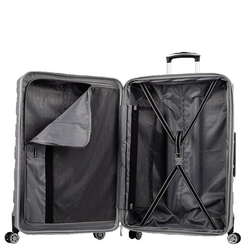 Mala de Viagem Grande com Rodas 360º Wheeless 2T - Prata Prata 5