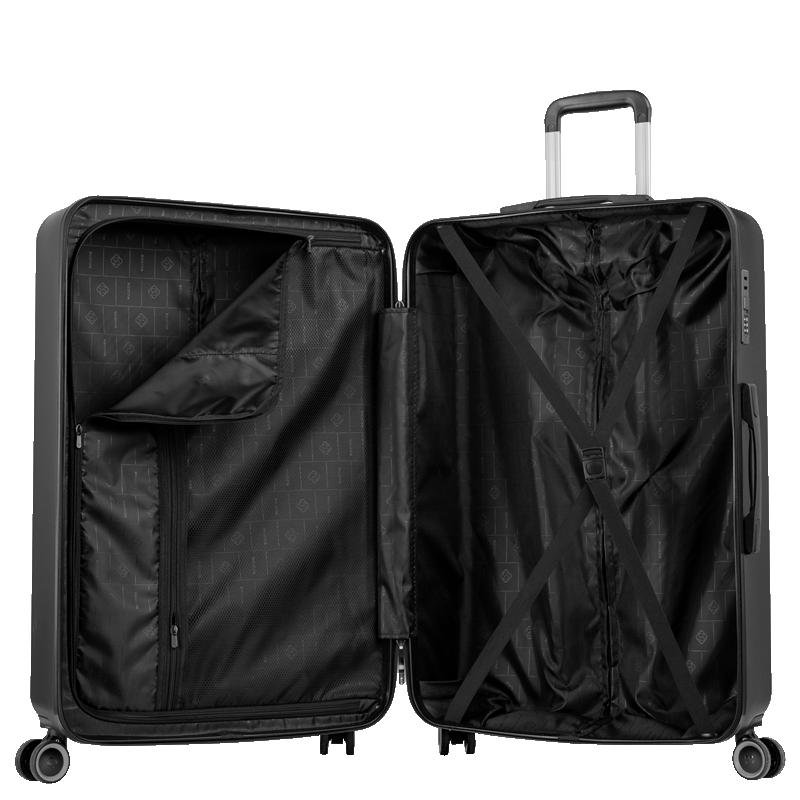 Mala de Viagem Grande Rodas 360 º Uno Racer - Preto Preto 5