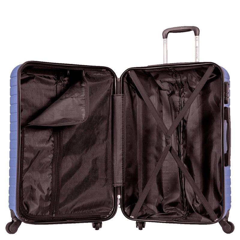 Mala de Viagem Média com Rodas 360° Deluxe - Azul Azul 5