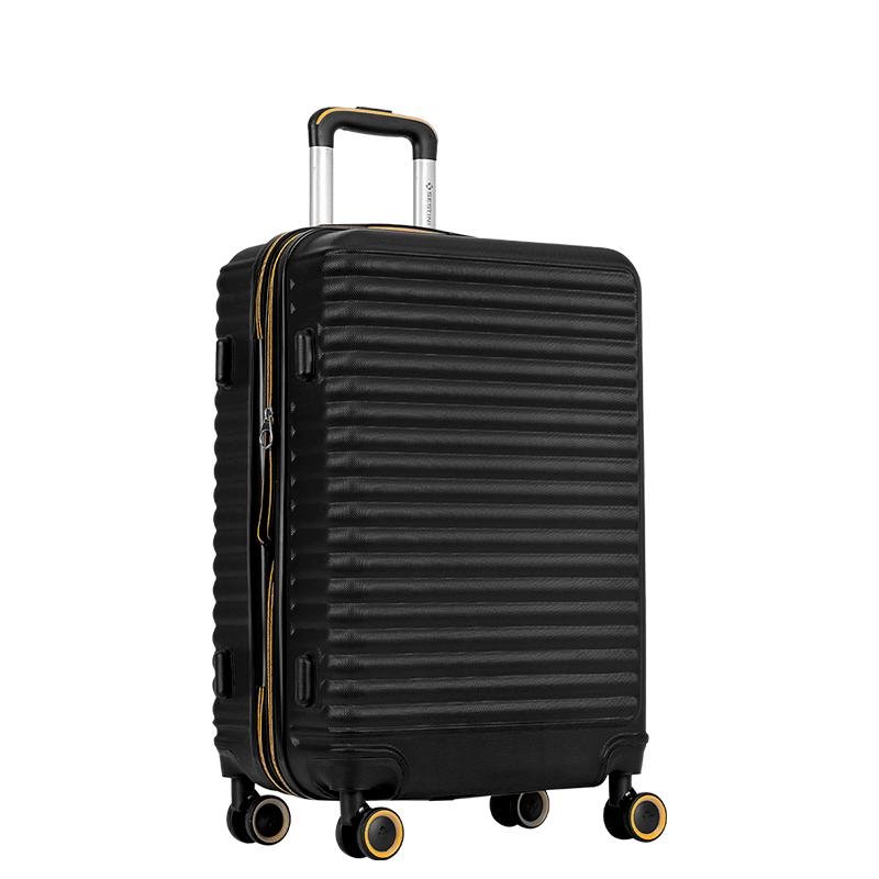 Mala de Viagem Média com Rodas 360° Racer - Preto Preto 2