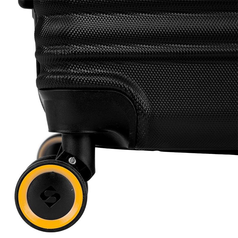 Mala de Viagem Média com Rodas 360° Racer - Preto Preto 10