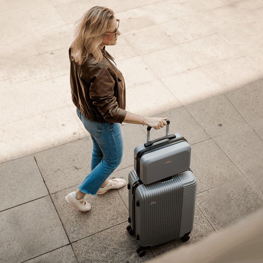 Mala de Viagem Média com Rodas 360º Classy 2 - Prata Prata 11