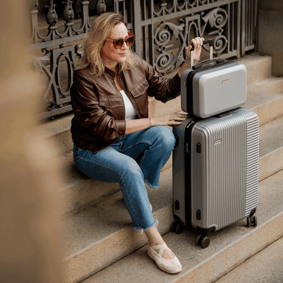 Mala de Viagem Média com Rodas 360º Classy 2 - Prata Prata 12