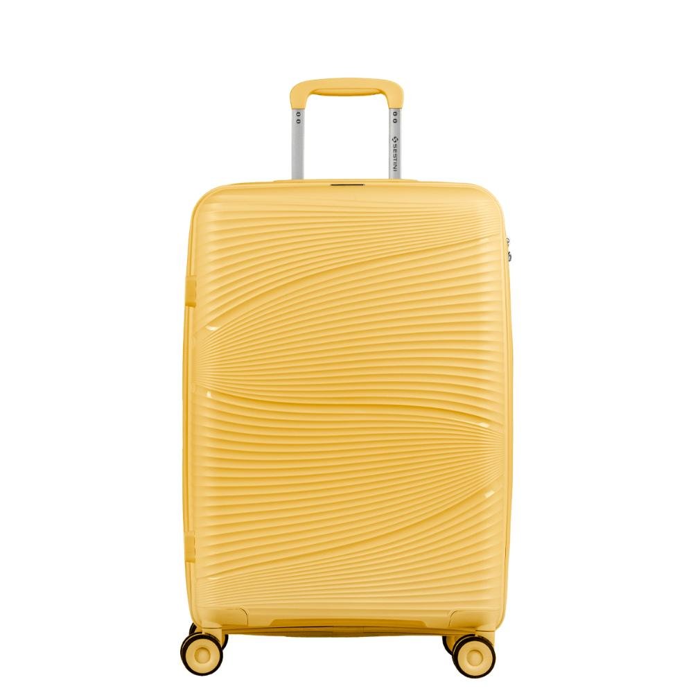 Mala de Viagem Média com Rodas 360º PP Joy - Amarelo