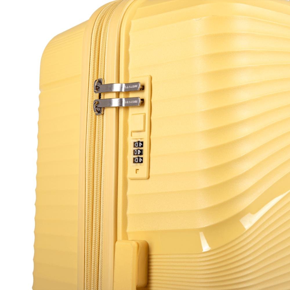 Mala de Viagem Média com Rodas 360º PP Joy - Amarelo Amarelo 4