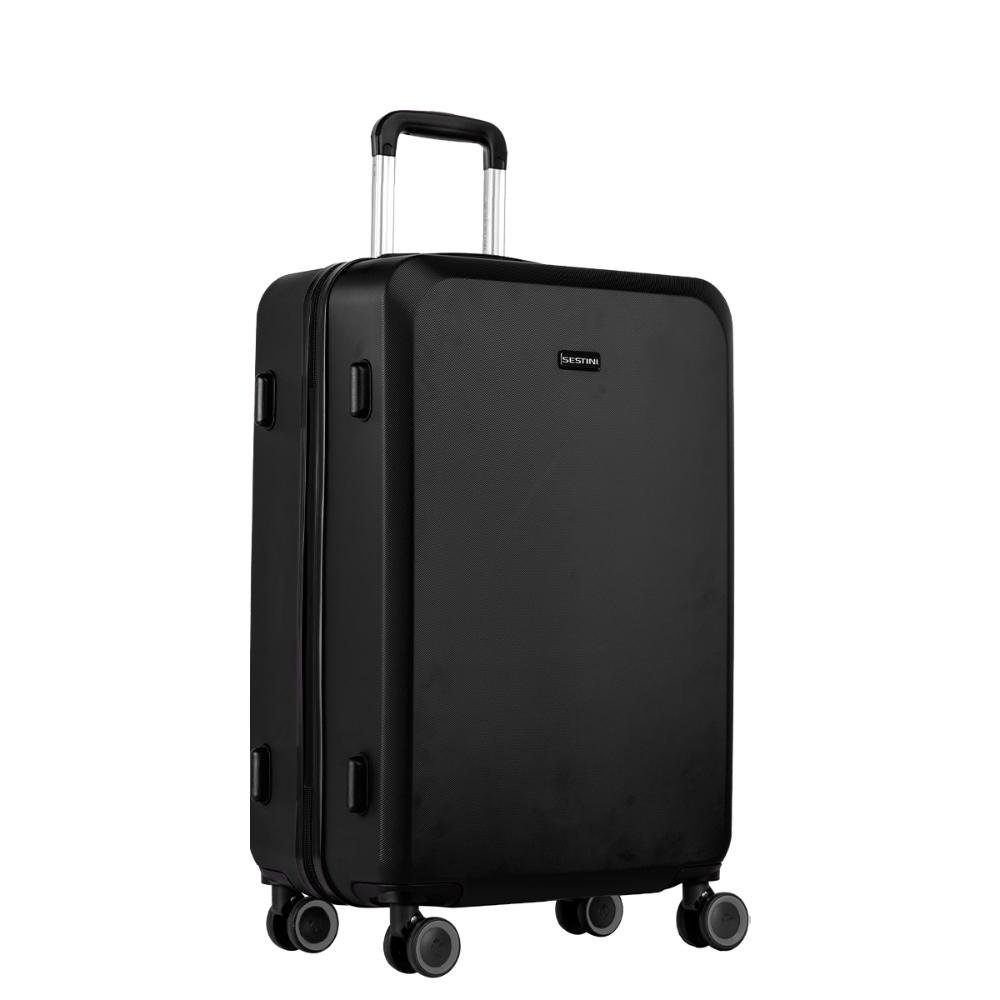 Mala de Viagem Média Rodas 360 º Uno Racer - Preto Preto 2