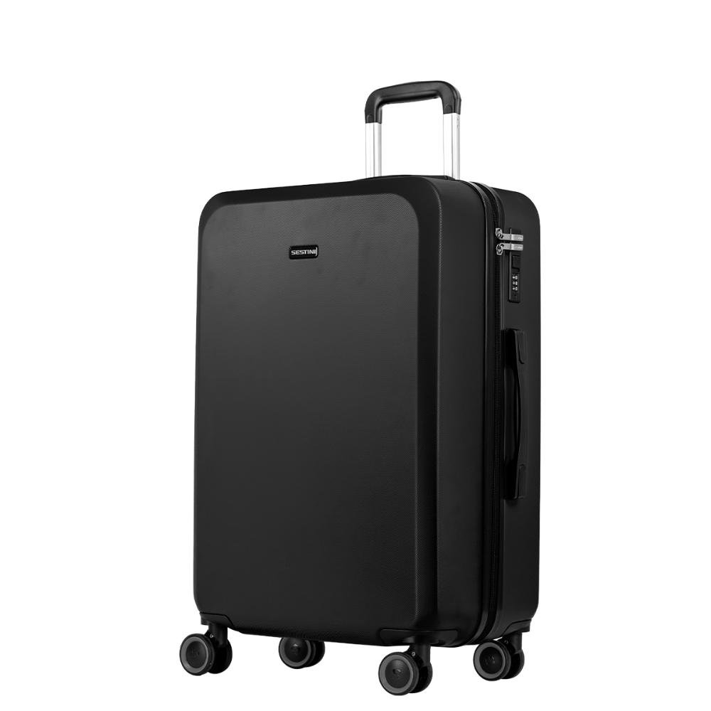Mala de Viagem Média Rodas 360 º Uno Racer - Preto Preto 3