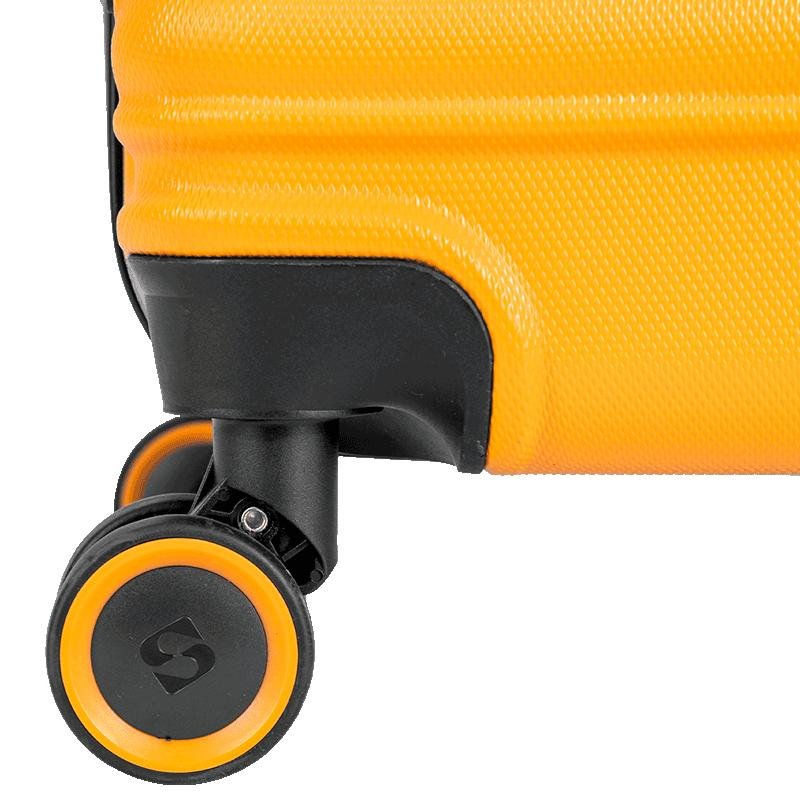 Mala de Viagem Média 23 kg ABS com Rodas 360° Racer - Amarelo Amarelo 13