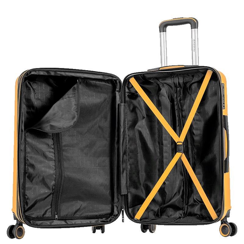 Mala de Viagem Média 23 kg ABS com Rodas 360° Racer - Amarelo Amarelo 5