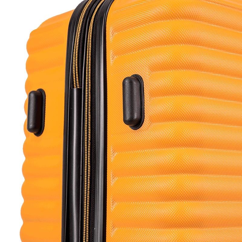 Mala de Viagem Média 23 kg ABS com Rodas 360° Racer - Amarelo Amarelo 9