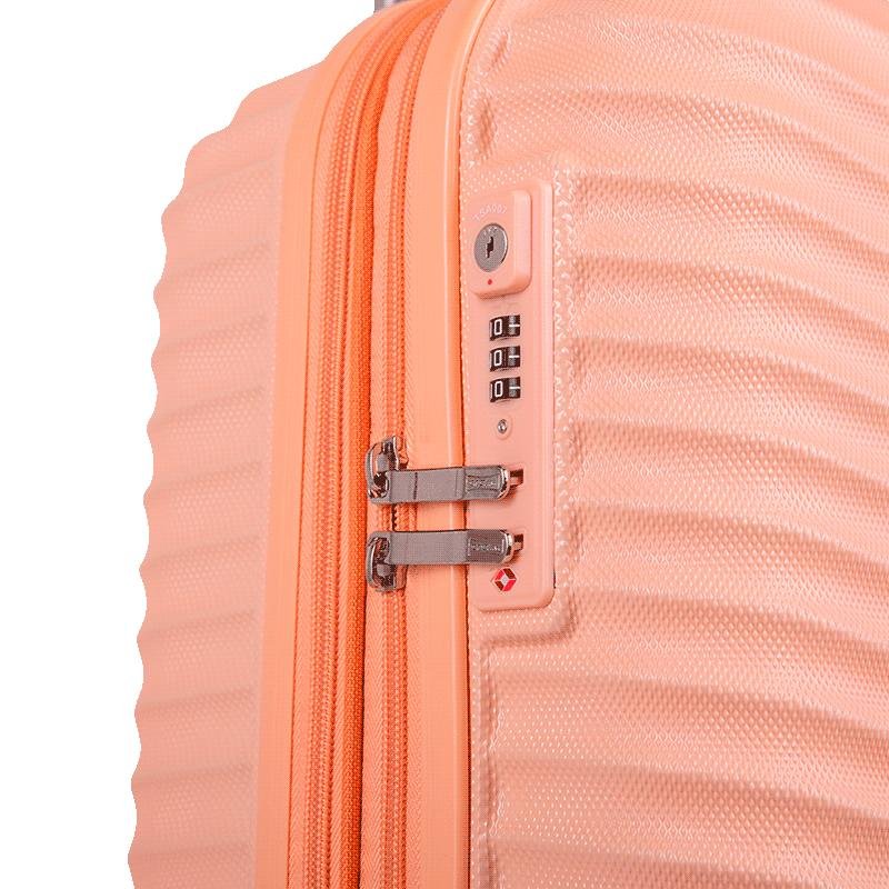 Mala de Viagem Pequena com Rodas 360° Vega 3T - Coral Rosa 5