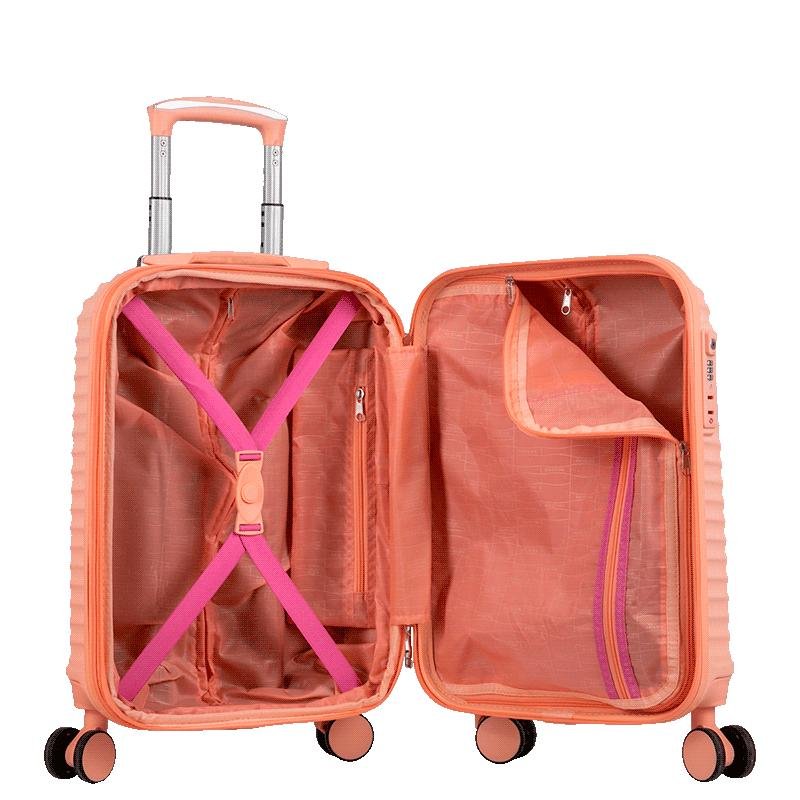 Mala de Viagem Pequena com Rodas 360° Vega 3T - Coral Rosa 6