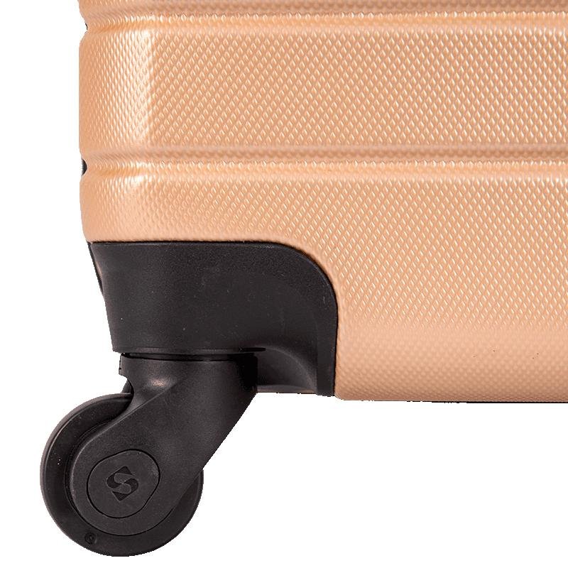 Mala Grande Rígida com Rodas 360° Deluxe - Dourado Dourado 11