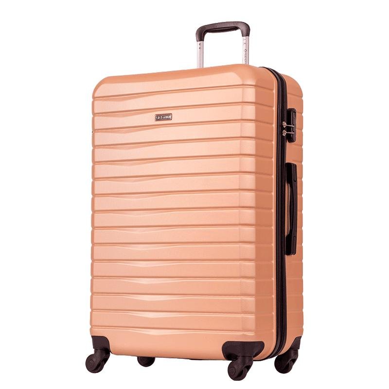 Mala Grande Rígida com Rodas 360° Deluxe - Dourado Dourado 3