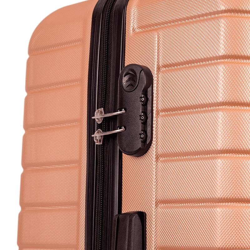 Mala Grande Rígida com Rodas 360° Deluxe - Dourado Dourado 5