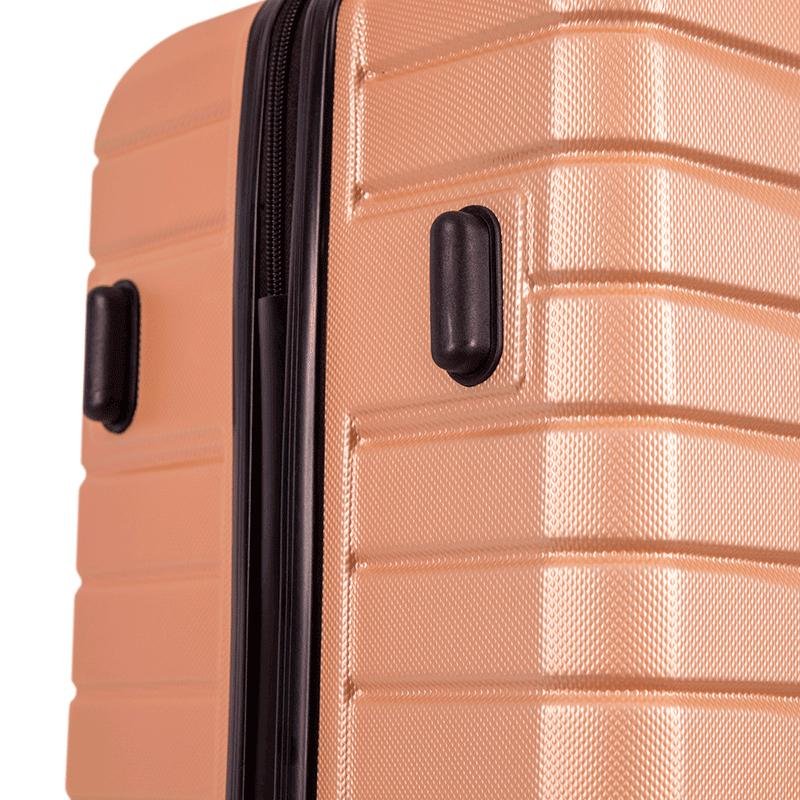 Mala Grande Rígida com Rodas 360° Deluxe - Dourado Dourado 8