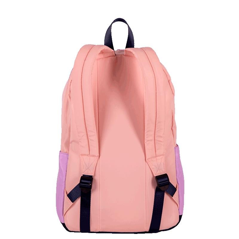 Mochila 2 Compartimentos Capricho Block - Pêssego e Lilás Rosa 4