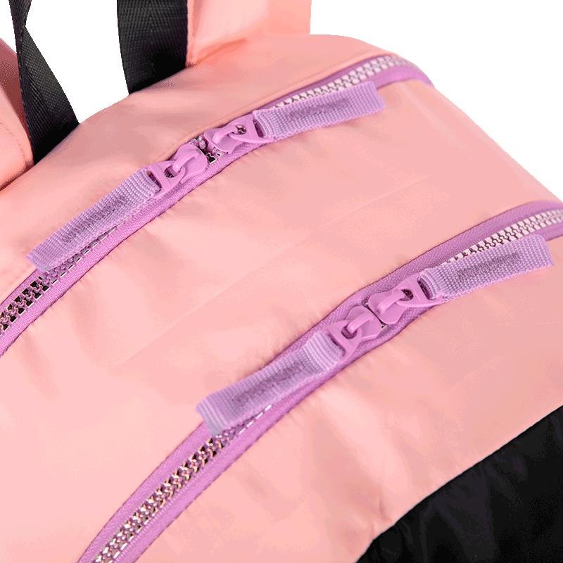 Mochila 2 Compartimentos Capricho Block - Pêssego e Lilás Rosa 9