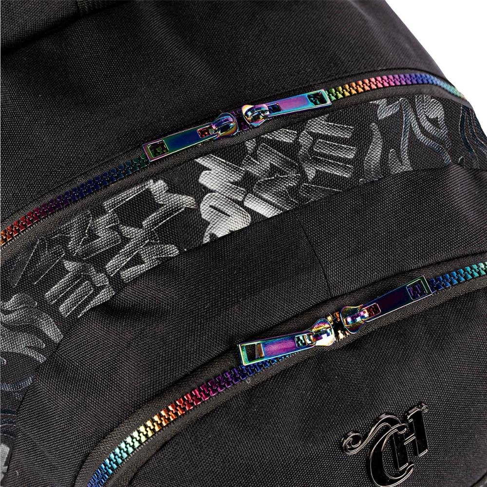 Mochila 2 Compartimentos Capricho Generation - Preto Preto 8