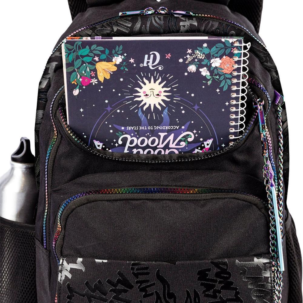 Mochila 2 Compartimentos Capricho Generation - Preto Preto 10