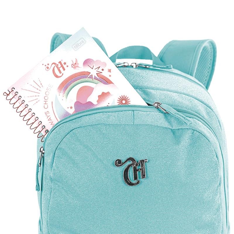 Mochila 2 Compartimentos Capricho Hype Green Sea - Verde Verde 5