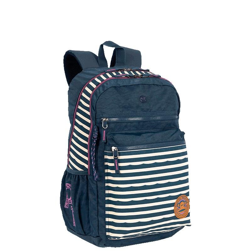 Mochila 2 Compartimentos Paul Frank World Navy Azul - Marinho Azul 2