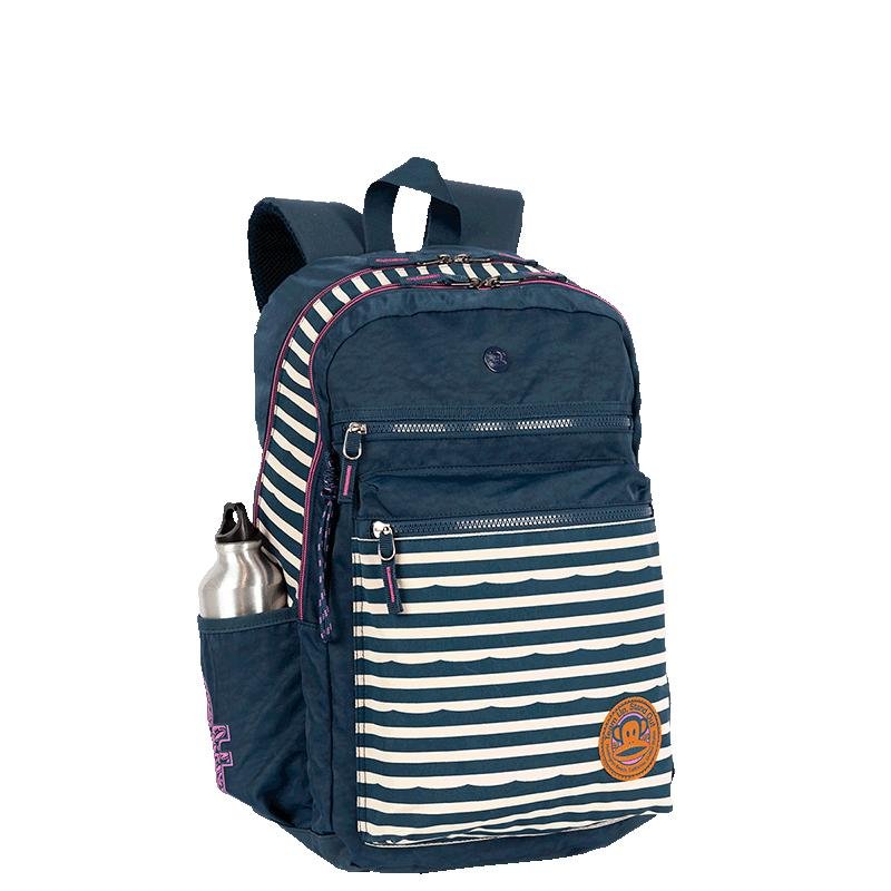Mochila 2 Compartimentos Paul Frank World Navy Azul - Marinho Azul 5