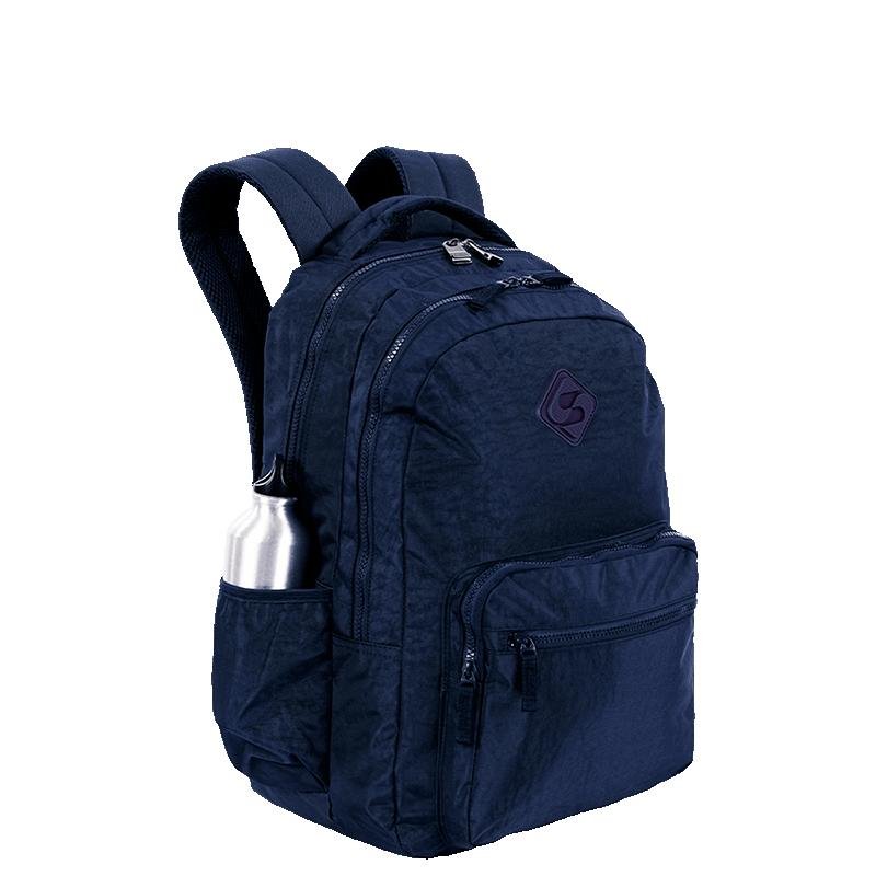 Mochila 2 Compartimentos Sestini College Crinkle 3 - Azul Azul 5