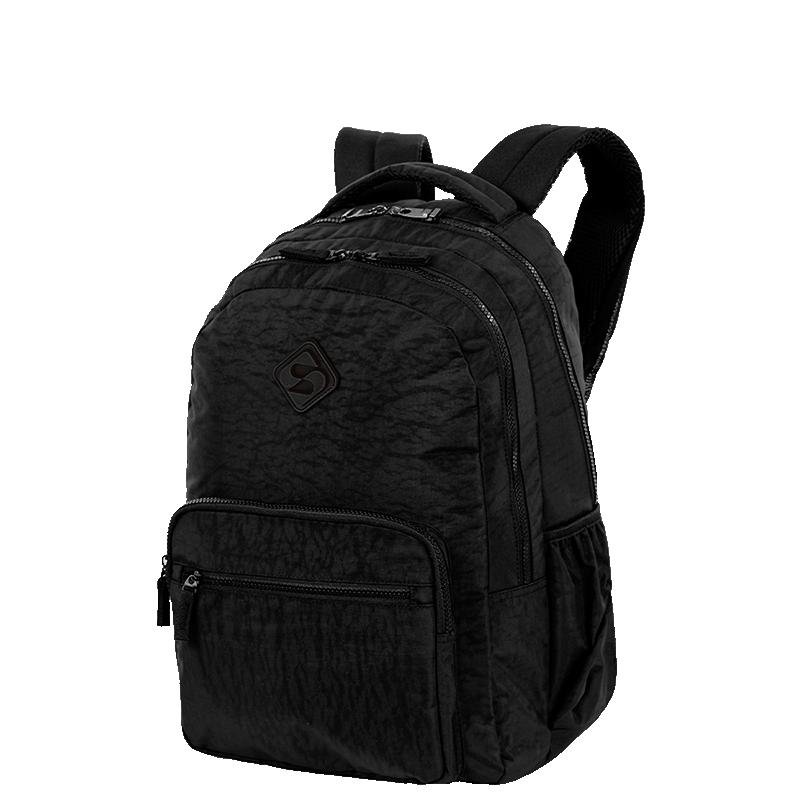Mochila 2 Compartimentos Sestini College Crinkle 3 - Preto Preto 3