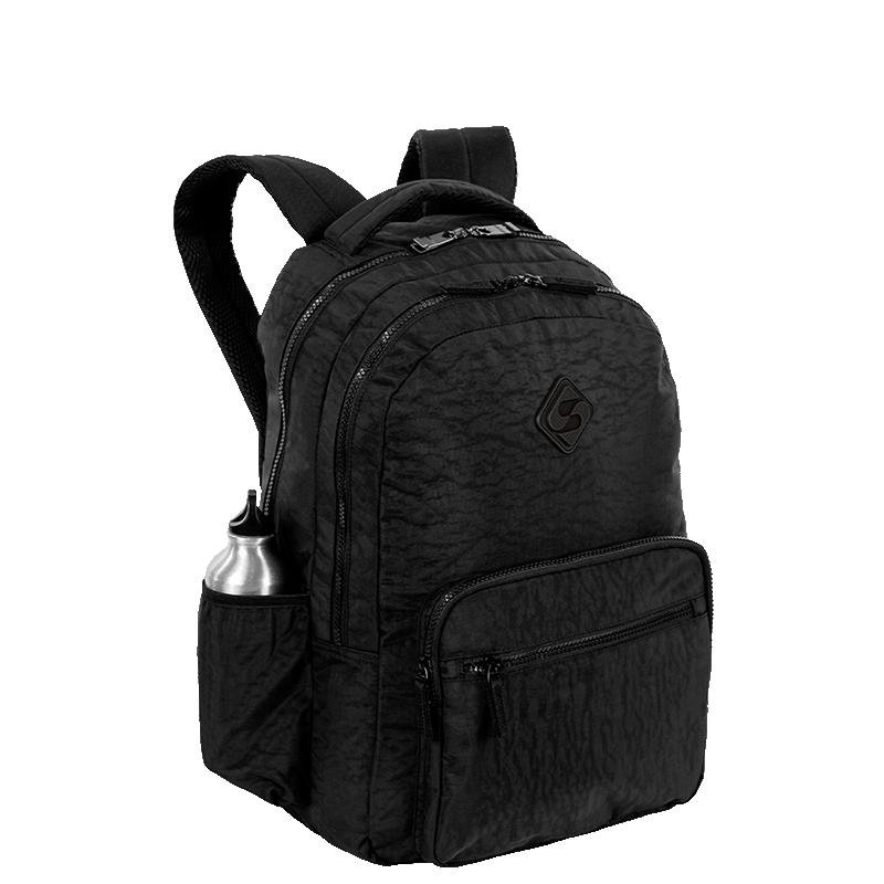 Mochila 2 Compartimentos Sestini College Crinkle 3 - Preto Preto 5