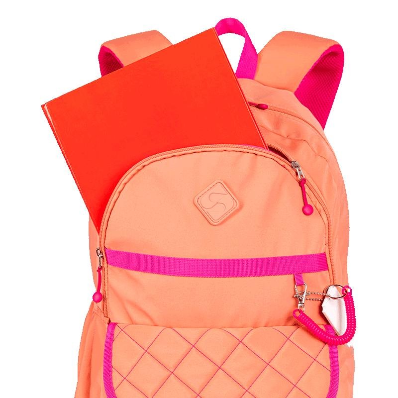 Mochila 2 Compartimentos Sestini Lover Laranja - Pêssego Laranja 5